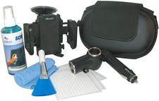 Deluxe GPS Kit with Rugged hard Case Vehicle Bracket Mount Dual Socket Adapter