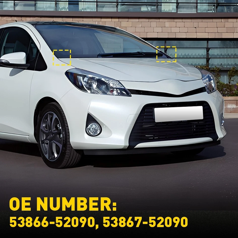 For Toyota Yaris 2012-2015 Front Windshield Wiper Side Cowl Extension Cover Trim - Image 4 of 4