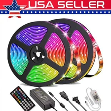 USA - LED Strip Lights 100ft 50ft 5050 RGB Room Light with Remote