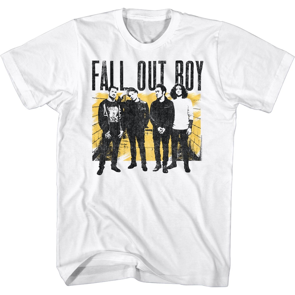 Fall Out Boy Logo Adult T Shirt New FOB Block Music Rock Band White Cotton  | eBay