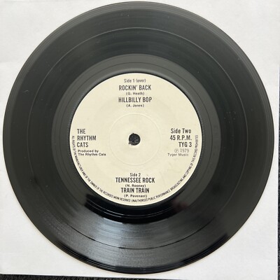 Rock With The Rhythm Cats (Rockin Back etc) 4 Track 7'' Vinyl EP 1979 TESTED VG+