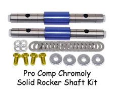 VW TYPE 1 3 PRO COMP SOLID CHROMOLY ROCKER SHAFT KIT w/FLOATING SPACERS EMPI
