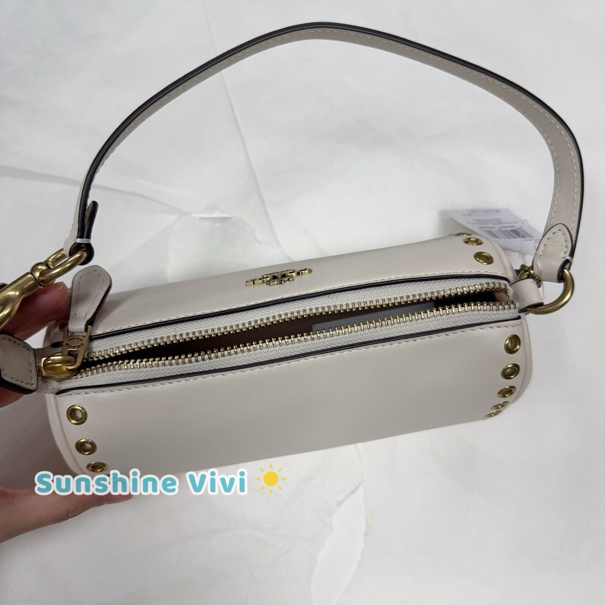 NWT Coach CZ013 Leather Nolita Barrel Bag With Grommets