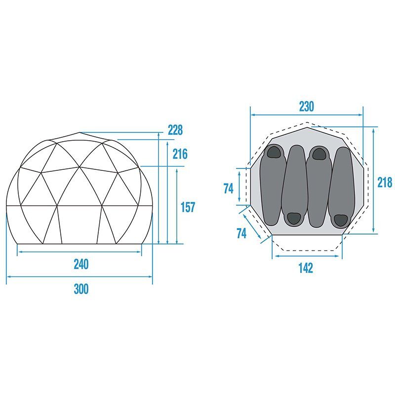 THE NORTH FACE Geodome 4 Saffron milled gray Tent NV21800 New From