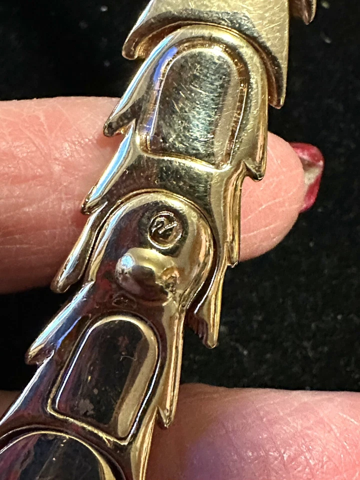 Collar de eslabones de serpiente Swarovski firmado por cisne cristal pavé’ Foto 4 de 4