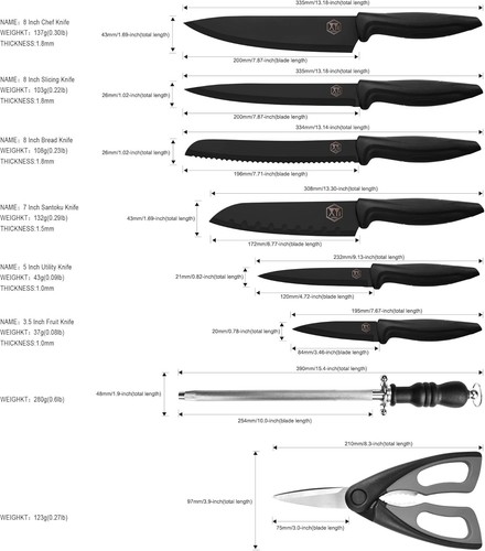 XYJ Authentic Since1986,Professional Knife Sets for Master Chefs,Kitchen Knif... - Picture 3 of 7