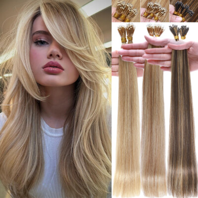Thick Nano Rings Remy Human Hair Extensions Full Head 150G Highlight Balayage