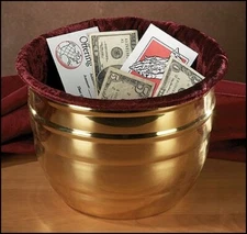 OFFERING BAG/POT-LARGE CAPACITY-BURGUNDY