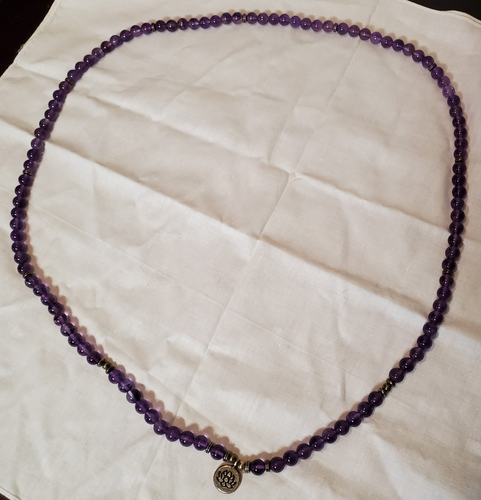 Bracciale Pietra Naturale Ametista 108 Perline - di Terzo Occhio Trascendente - Foto 5 di 5