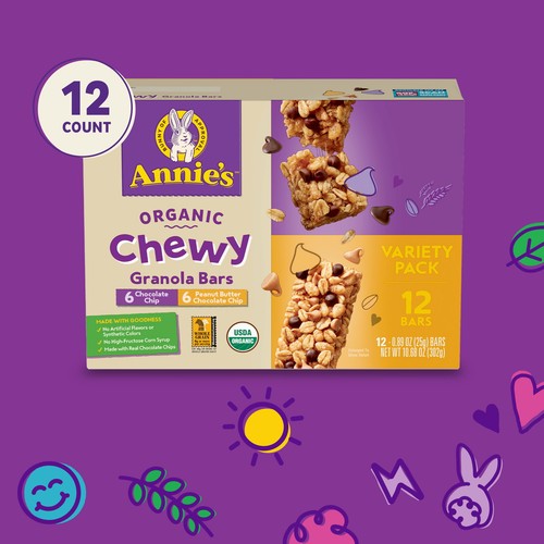 (2 Pack) Annie's Organic Chewy Granola Bars, Peanut Butter Chocolate Chip, 12 Ct - Picture 5 of 8