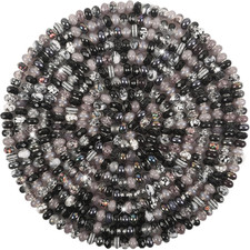 60Pcs Large Hole Beads Spacer Beads Black Assorted European Craft Big Beads Larg