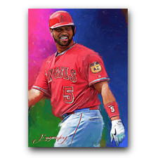 Albert Pujols #19 Art Card Limited 30/50 Edward Vela Signed (Anaheim Angels)