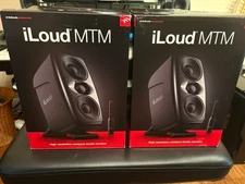 1 Pair of IK Multimedia iLoud MTM 100W Studio Monitors - Light Use, Complete
