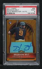 2011 Topps Finest Gold Refractor Rookie 42/75 Brandon Belt BGS 9 MINT Auto 0h1g