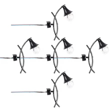 5pcs Mini House Wall Lamp Models Miniature Wall Lamps Mini Simulation Wall Lamps