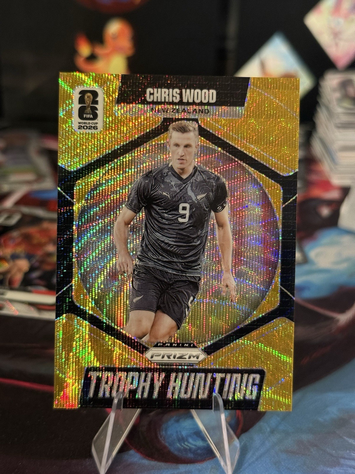 2026 Panini Prizm Fifa World Cup - Trophy Hunting Chris Wood #15 Gold Prizm /10