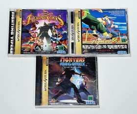 SEGA Saturn Console +3 Games Virtua Fighter 2 Fighters Megamix Fighting Vipers