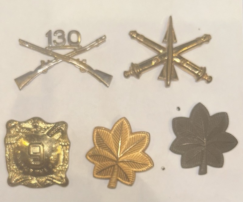 Vintage US Army Officer Branch Rank Insignia Collar Pin Lot Infantry Artillery