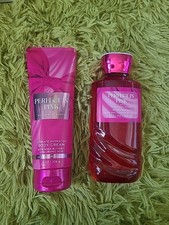 Bath Body Works PERFECT IN PINK Body Wash Gel Shea Body Cream Lotion - NEW