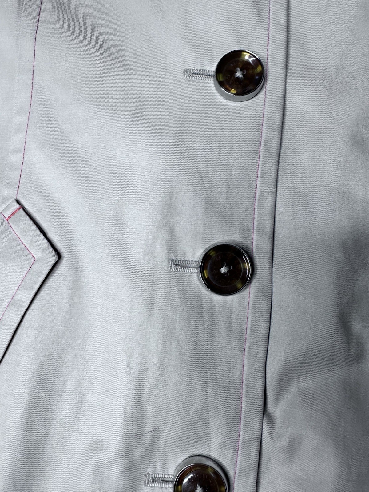 MICHAEL Michael Kors Light Gray Button Front Hood… - image 2