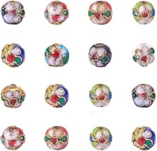 Mixed Color 8mm Cloisonne Beads, 120 Pcs for Jewelry Making