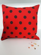  Polka-Dot Cushion Cover 16x16 Inch Envelope Style Reverse, Handmade in the UK 