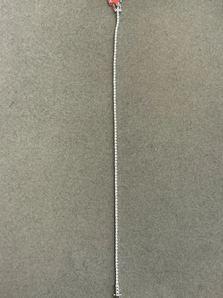 1.0 CT Natural Diamond Tennis Bracelet 14K White Gold 7" 4-Prong - Image 4 of 4