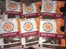 6 Golden Island Korean Barbecue Recipe Fire Grilled Pork Jerky 2.85 oz GF