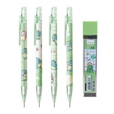 4 Pcs Cute Mechanical Pencils with Eraser 0.5mm Cartoon Dinosaur Mechanical P...