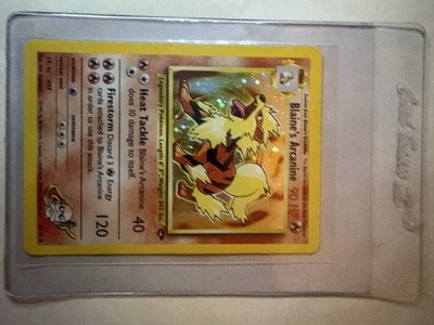 blaine's arcanine pokemon card value Holo 1st Edition - Gym Challenge Pokmon 1/132 Fire Rarity Pokmon TCG Blaine's Arcanine Holo