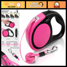 Retractable Dog Leash 16ft - No Tangle, One-Handed Brake for Small/Medium Dogs U