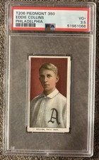 PSA 3.5 T206 Piedmont 350 Eddie Collins Hall Of Famer