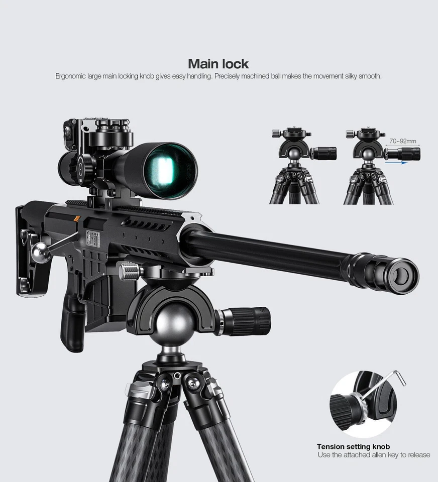 Cabezal de bola dinámico Leofoto MH-40S con manillar | Arca, M4 y 3/8"" Foto 2 de 4