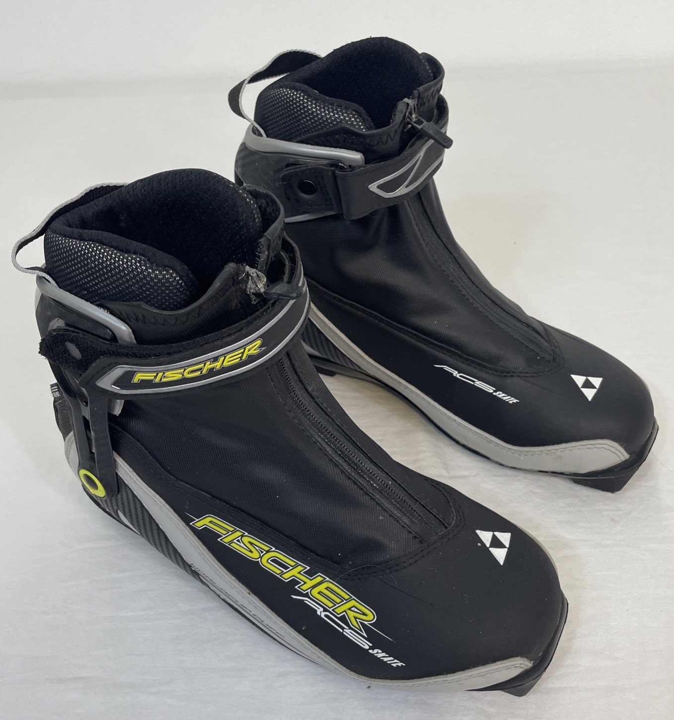 SALOMON Fischer RC5 scarponi da sci di fondo skate nero giallo taglia EU 42 US M 9 W 10