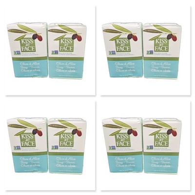 #ad 8 Kiss my Face OLIVE amp; ALOE Bar Soap 8oz each FULL SIZE $44.99