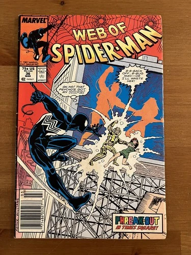 Web Of Spider-Man #36 (1987) Marvel Comic Book 1st Appearance Tombstone F+ KEY