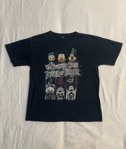 Vintage Walt Disney World Mickey Mouse Twilight Zone Tower of Terror Tee Shirt S