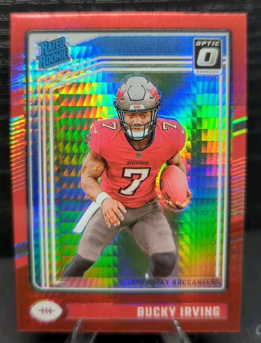 2024 Panini Optic Bucky Irving Red Hyper Color Match Rated Rookie Buccaneers 216