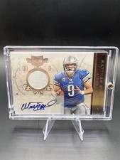 2011 Panini Plates & Patches Auto Jersey Matthew Stafford /10 Lions Signed