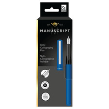 Manuscript Left Hand Handed Italic Nib Calligraphy Fountain Pen Ink & Convertor