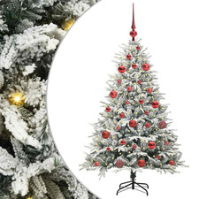 K&uuml;nstlicher Vorbeleuchteter Weihnachtsbaum Mit Kugelset Gr&uuml;n