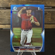 Bowman Chrome Draft Garrett Baumann Rookie Blue Refractor #BDC-172 /150 Braves