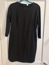 NWT Old Navy women’s large black dress 3/4 sleeve knee length workwear