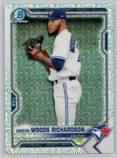 2021 BOWMAN #BCP-95 SIMEON WOODS RICHARDSON CHROME MOJO REFRACTOR BLUE JAYS