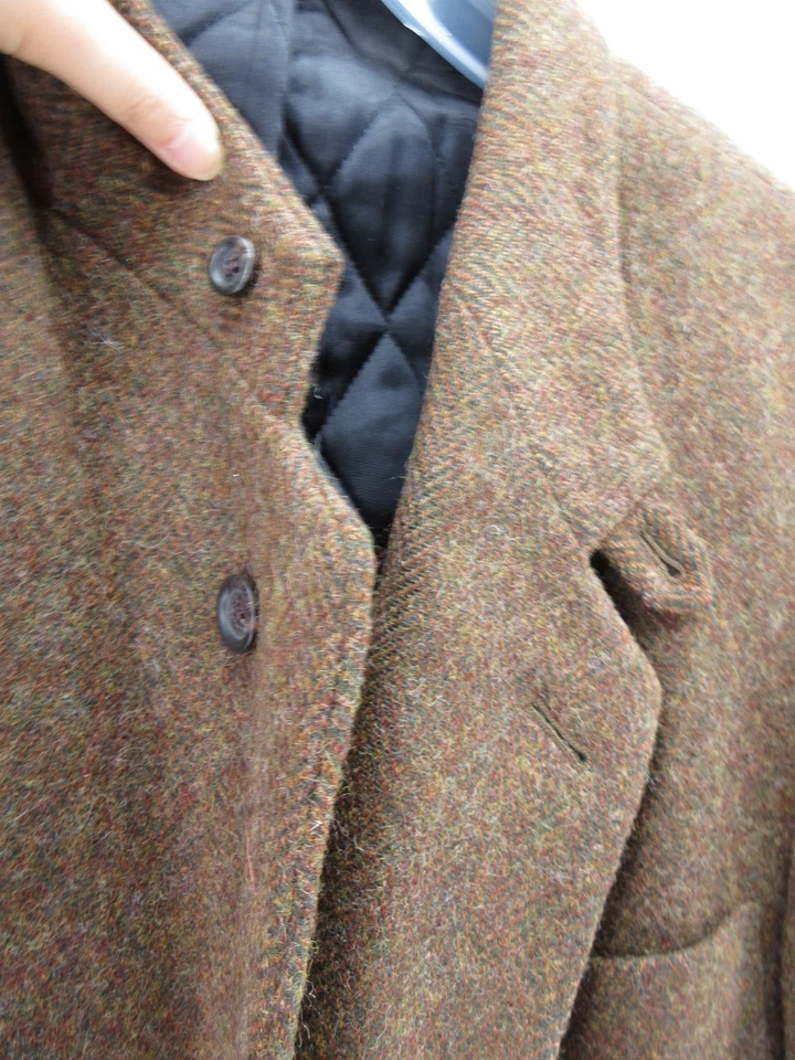 Abrigo deportivo vintage LL Bean para hombre 44 alto marrón lana tweed campo blazer aislado * Foto 4 de 4
