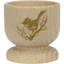 Eierbecher "Zaunkönig Vogel auf Ast" aus Holz (EC00027351)