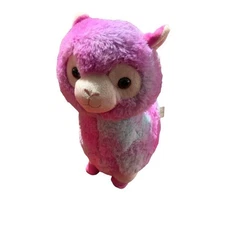 Cute & Cuddly Pastel Rainbow / Cotton Candy Llama Plush Great Gift