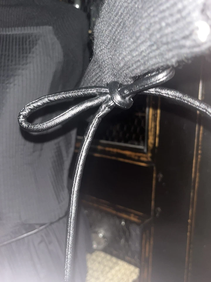 Sacai for IKRAM Black and Blue Knit Sweater Pleated top 1 Wool BLK 17-03378 - Image 4 of 4