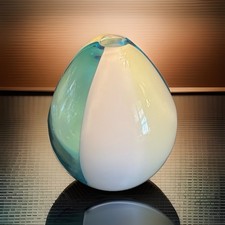 AMPIO VASO MURANO A RIGHE DI SALVIATI Italia Circa 1960