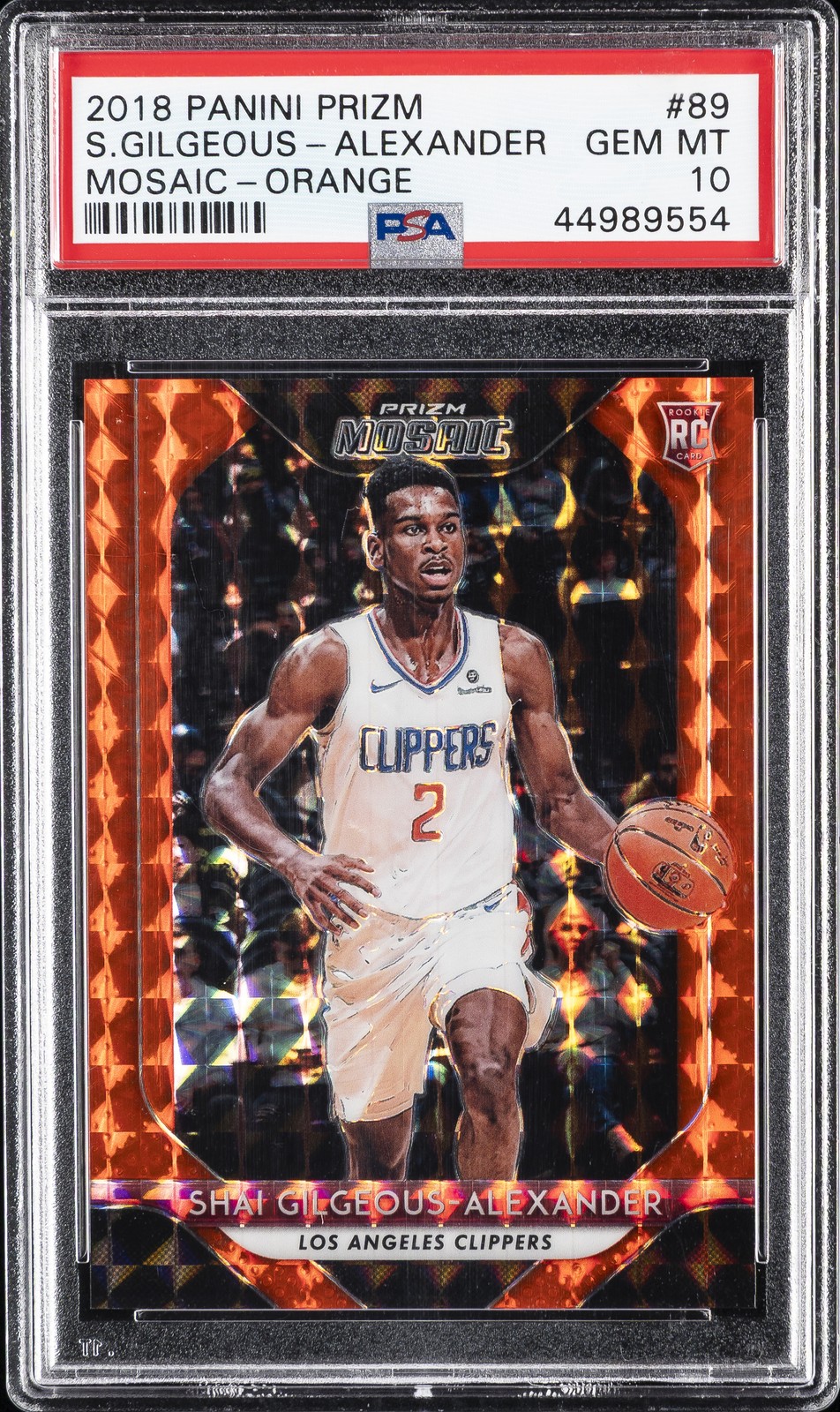 2018 PANINI PRIZM MOSAIC ORANGE SHAI GILGEOUS-ALEXANDER ROOKIE RC #/99 PSA 10